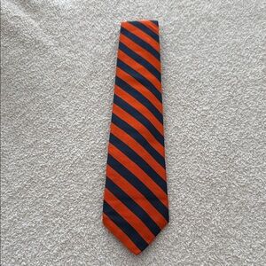 Elegant Striped Orange and Black Men's Tie